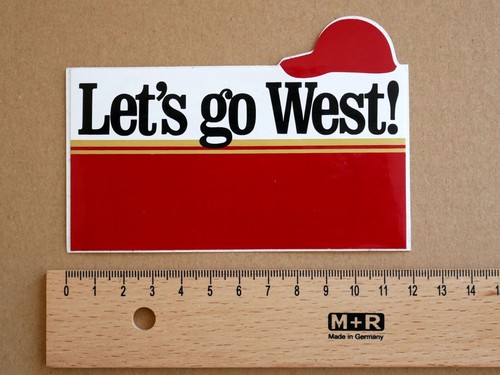 Vecchio adesivo let west - let's,